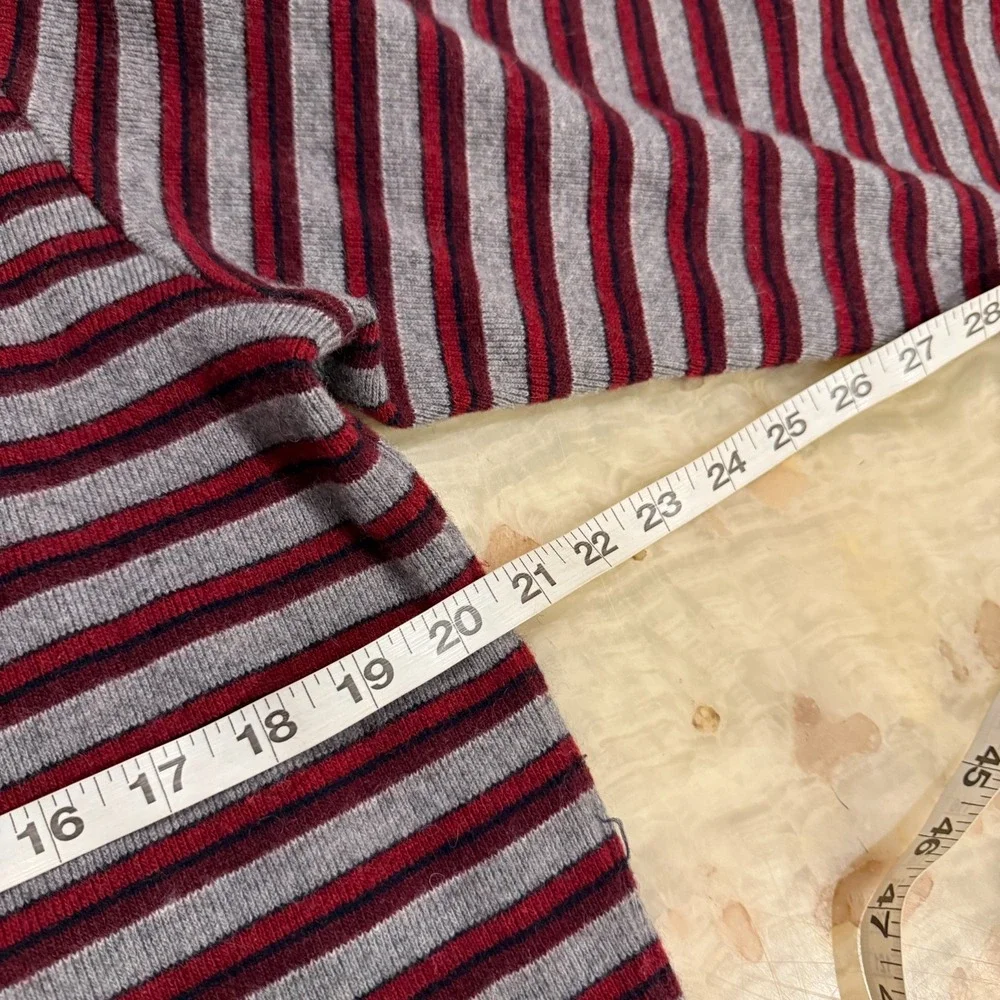 Mountain Hardwear Mens Pullover Sweater‎ Maroon Striped Crew Neck Outdoor Medium